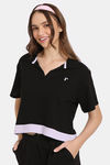 Rosaline Crop Length Loungewear Top - Black Beauty — thumbnail 2